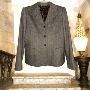Dolce & Gabbana Brown Wool Blazer Sz 48